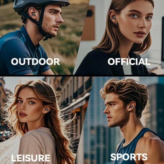 1 пара беспроводных наушников с быстрой зарядкой, сенсорным управлением, ушными вкладышами, совместимыми с Bluetooth, встроенным микрофоном и функцией шумоподавления