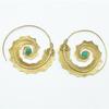Brass Gold Plated Women's Earring, Natural Gemstone Cabochon Jewelry, Fashion Jewelry, Handmade Earring, Green Onyx Earring