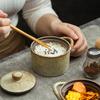 Новый керамический маленький горшочек для тушения, горшочек для тушения ласточкиного гнезда, водонепроницаемый горшочек для тушения, маленький суповой горшочек, японская грубая керамика, суповой горшочек, бытовая миска для еды