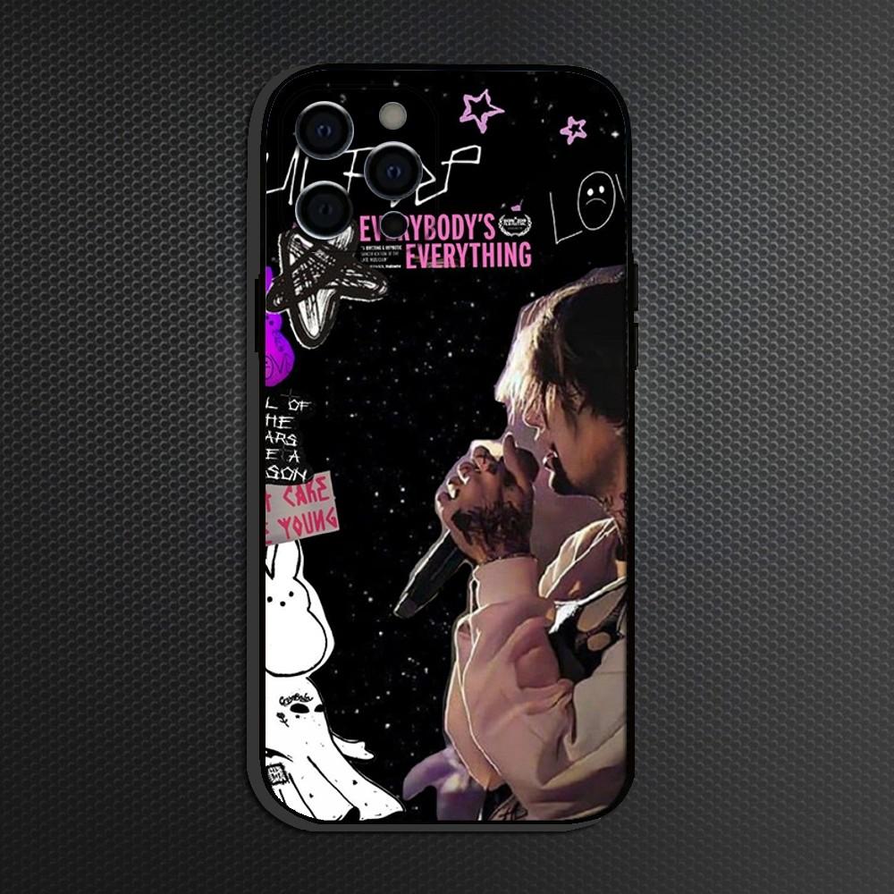 Чехол для телефона L-Lil P-Peep Singer для iPhone 16,15,14,13,12,11 Plus,Pro Max, Мягкий силиконовый черный чехол