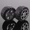 High Quality Diameter 30 Holes 2mm Four-wheel Toy Accessories DIY Toys Parts Plastic Wheel Black Mini Rubber Wheels Model