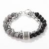 Accessories Punk Frosted Stone Chain Combination Geometric Men's Bracelet Bracelet Accessories Men's