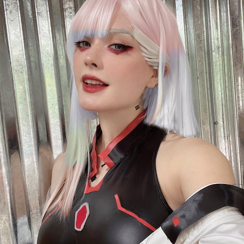 Аниме Киберпанк Edgerunners Люси Косплей Костюм Боди Комбинезоны Куртка Полный костюм Костюмы на Хэллоуин для женщин