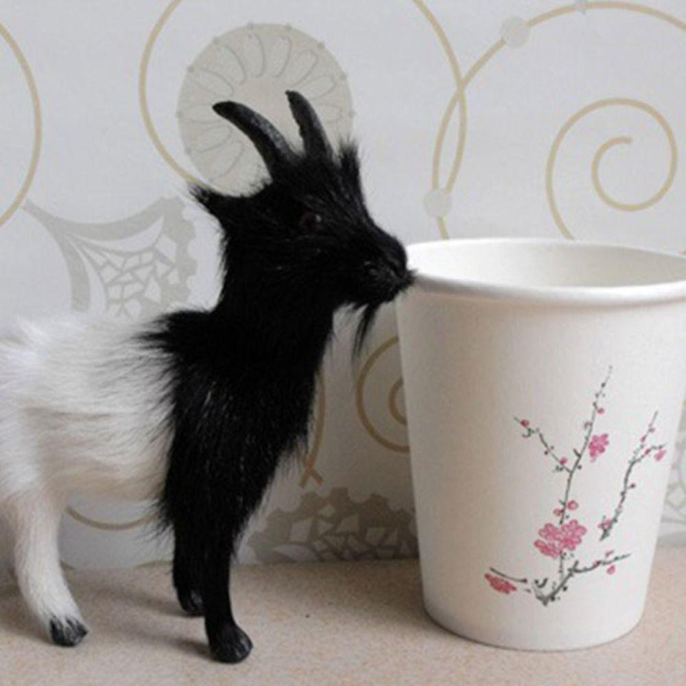 Simulation Goat Plush Doll Creative Goat  Figurine Ornament Goat Plush Toys  Gifts