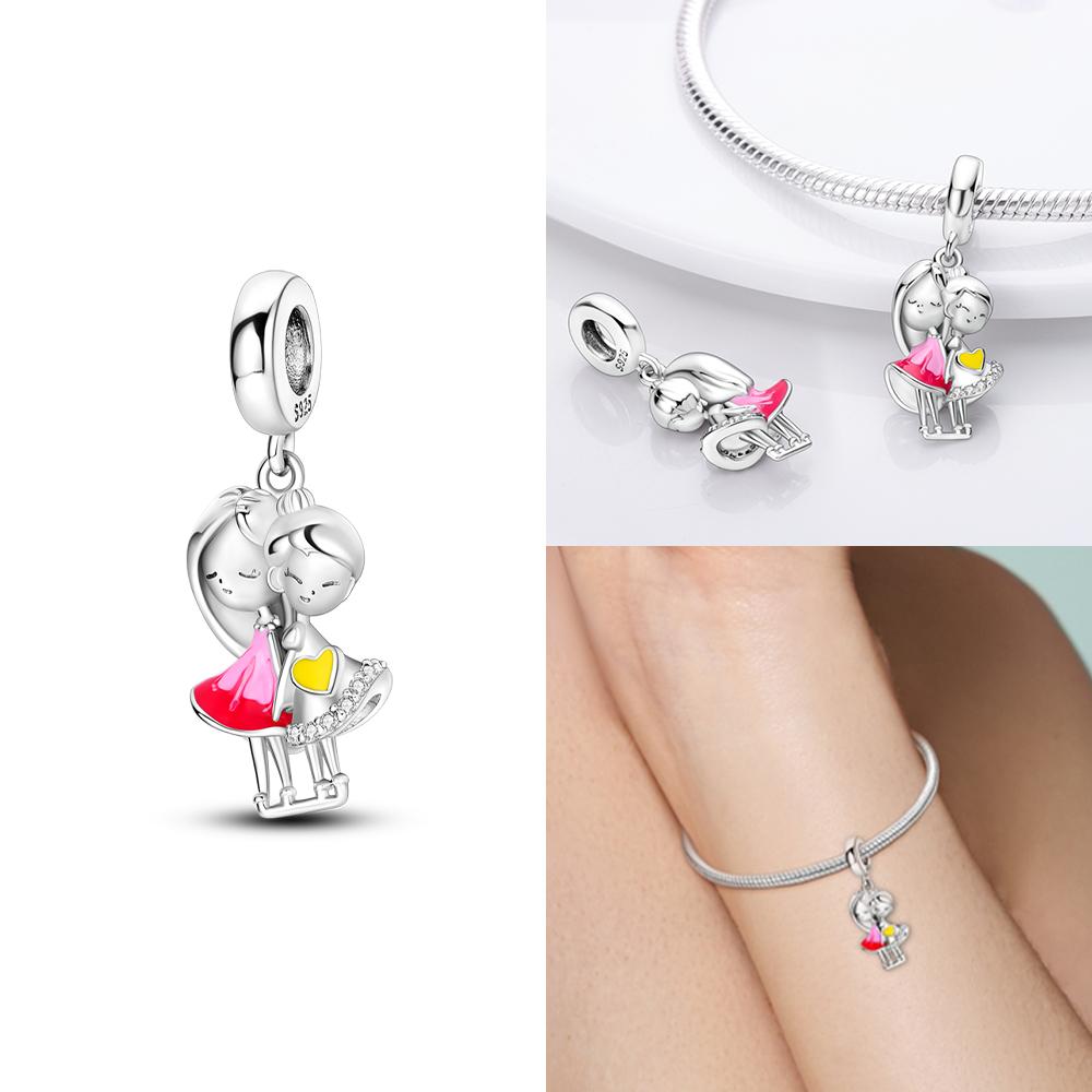 Подвески Женские Оригинальные Медные Роза Цветок Медведь Бабочка Бусины Подходят для Браслета Подвеска Изготовление Ювелирных Изделий для Женщин Изысканный Подарок