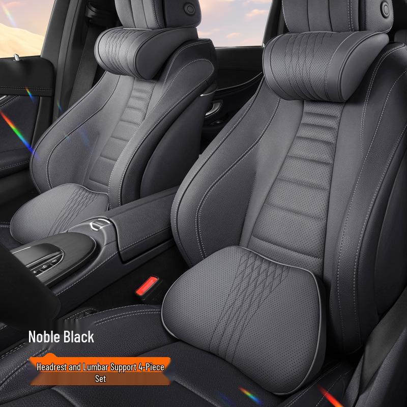 Jordani Premium Memory Foam Car Headrest & Lumbar Support Pillow