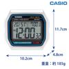 Casio Радиоуправляемый Будильник DQD-851J-8JF Температура Влажность Дата День Неделя Подсветка Серебристый