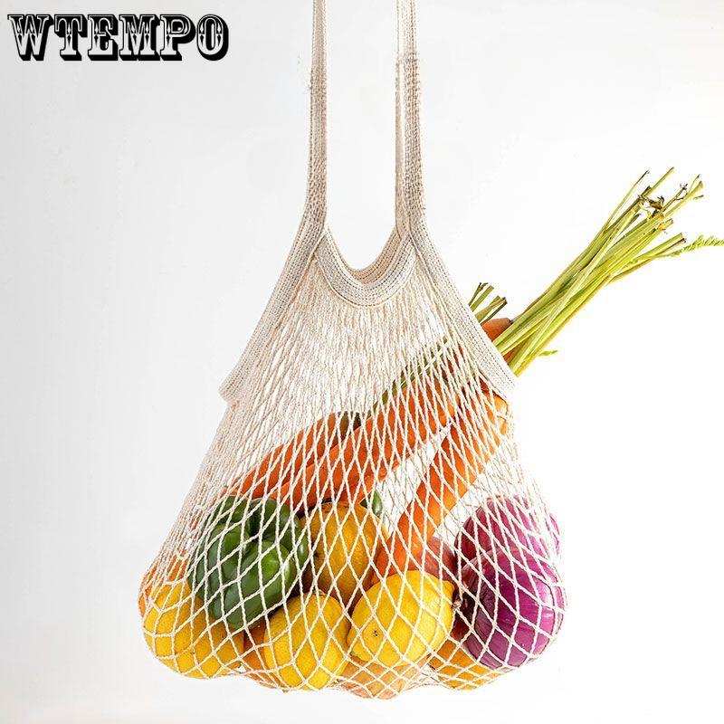 Портативные многоразовые пакеты для продуктов, сумка для фруктов и овощей, моющаяся хлопковая сетка, органический органайзер, сумка-тоут с короткой ручкой