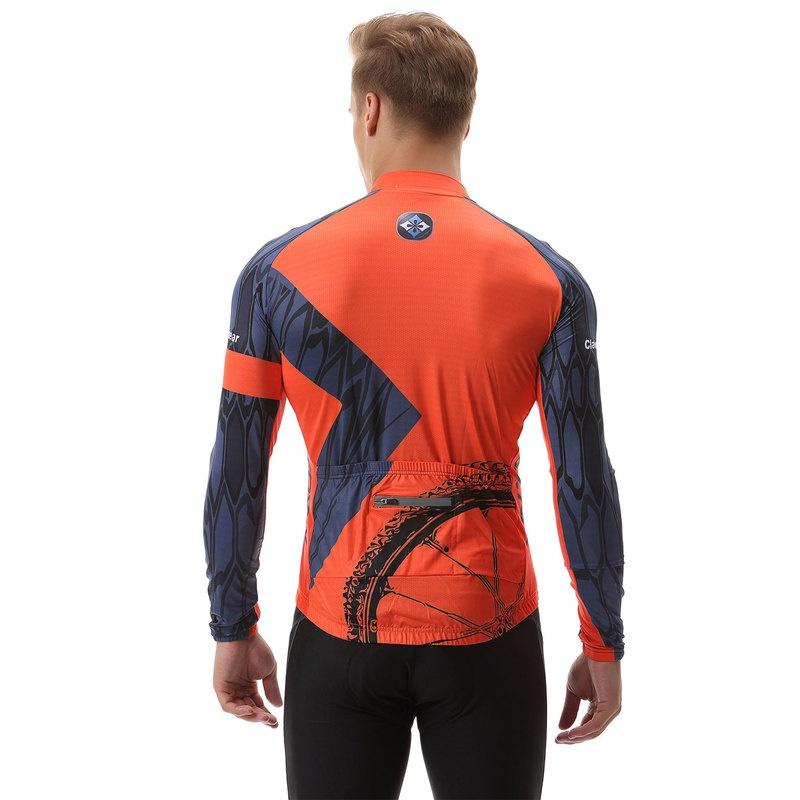 Мужские комплекты для езды на велосипеде с длинными рукавами, одежда для защиты от пота, костюмы с 3D набивкой, подушка для велоспорта, трикотажные изделия для велоспорта