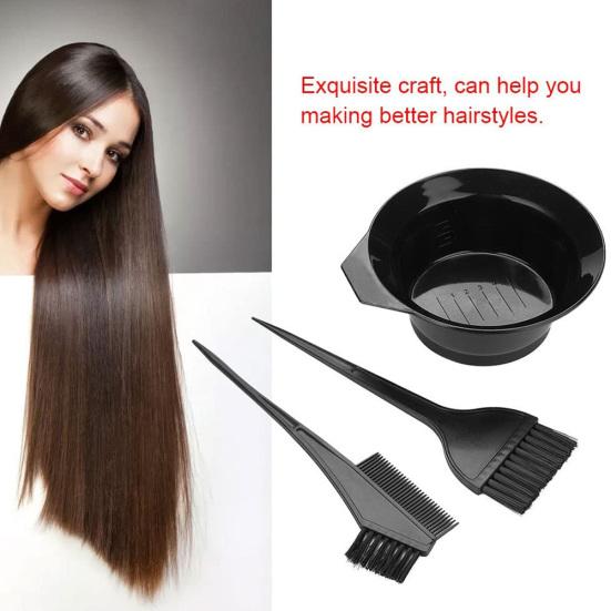 3 шт./компл. щетка для окраски волос, расческа, чаша, парикмахерские инструменты для смешивания цветов