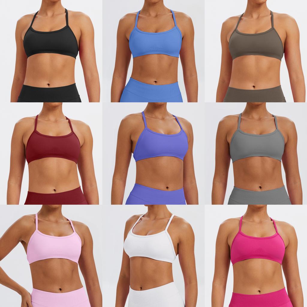 Seamless Highstretch Yoga Bra With Removable Straps For Fitness And Workout Enthusiasts