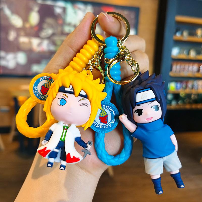 Кулон автомобильный брелок 1 шт. игрушка 3D кукла Наруто Саске Какаши мультфильм подарок ювелирный аксессуар