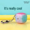 Qiyi Maple Leaf Pyramid Keychain Mini Rubik's Cube - Colorful and Fun Puzzle Toy