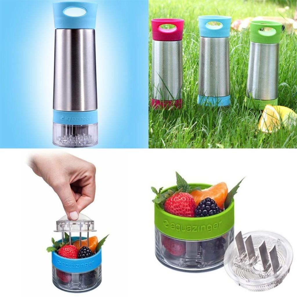 Портативная чашка для сока Aqua Zinger с ручной выжималкой для освежающих фруктовых настоев