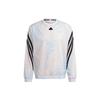 Adidas Future Icons Crew Neck Sweatshirt With Striped Colorblock Tie-Dye Print Men Tops White IC8264