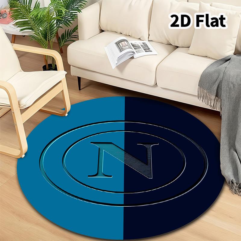 Ssc Napoli Round Area Rug Carpet Rug For Living Room Bedroom Sofa Playroom Decor Nonslip Floor Mat