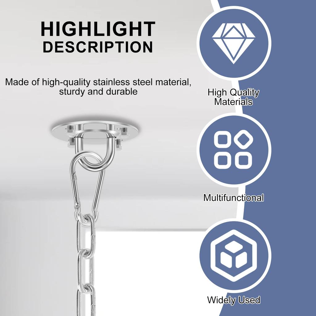 Комплект для подвешивания гамака, набор вешалок для качелей из нержавеющей стали, прочные настенные вешалки для стульев, прочный набор крючков для подвешивания сумки для йоги