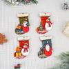 Christmas wooden pendants with painted Christmas patterns, Santa Claus, snowman gifts, Christmas tree ornaments