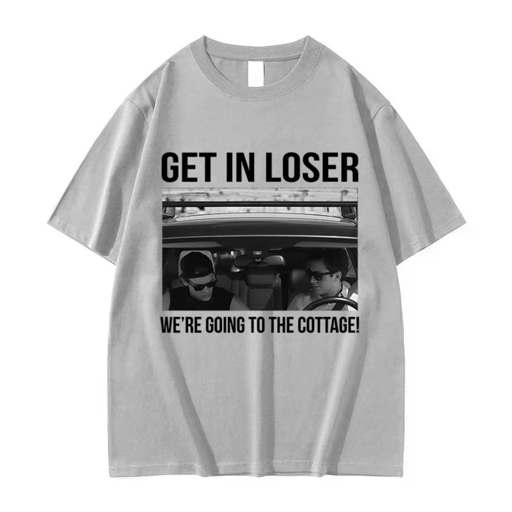Heated Rivalry Get in Loser Were Going To The Cottage Graphic T Shirt Mens Vintage Male Cotton Short Sleeve Tshirt Streetwear
