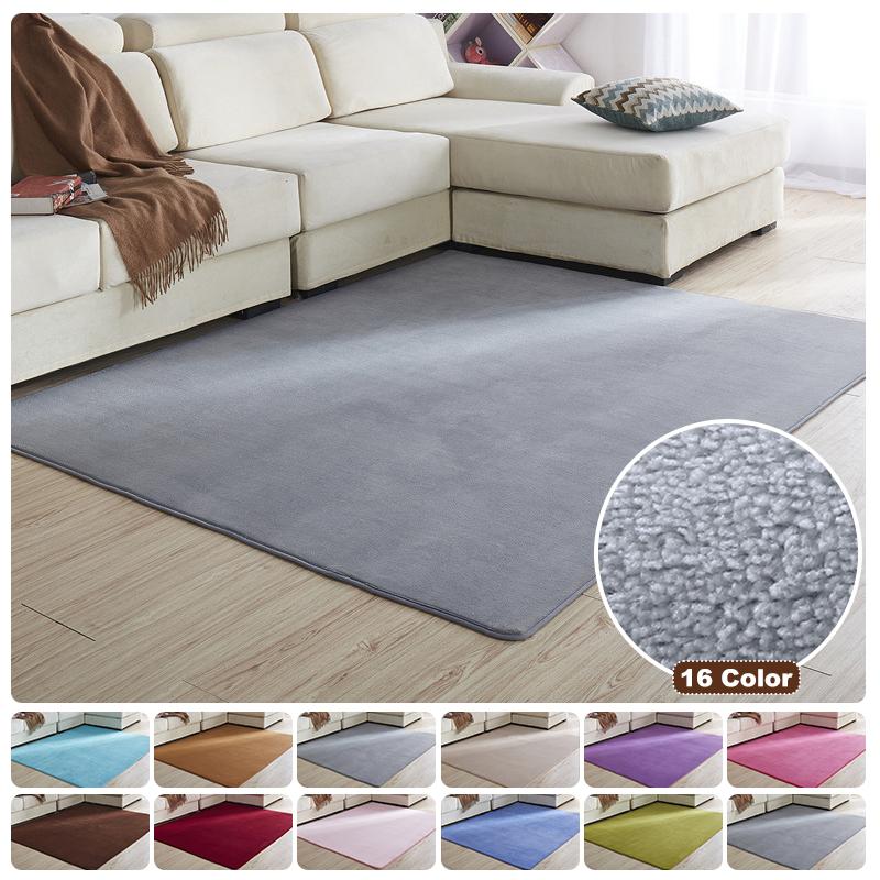 Коралловый бархатный моющийся коврик Carept для гостиной, нескользящий мягкий коврик для дивана, подушка, детские игровые коврики, коврик для ползания для домашнего декора