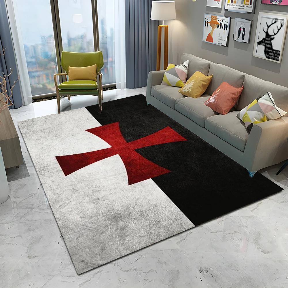 Ковер с изображением тамплиера, рыцаря-крестоносца, для игр, для дома, гостиной, спальни, дивана, прихожей, декора, коврик, нескользящий коврик