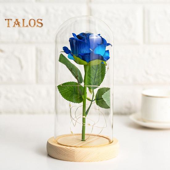 Искусственные цветы розы Вечная роза со светодиодной подсветкой Реалистично выглядящая имитация цветка розы на батарейках Подарки на праздники