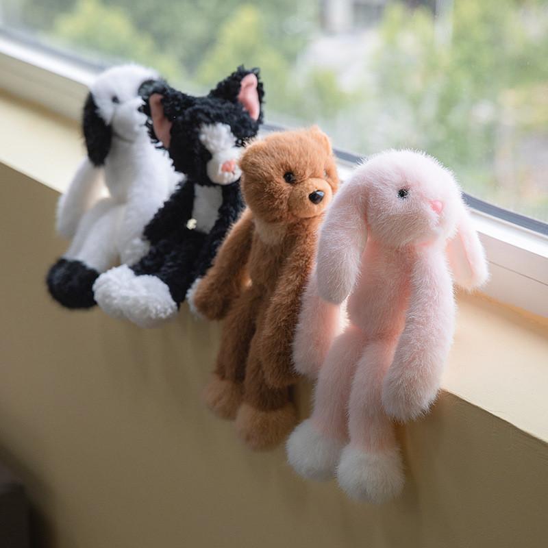 Rabbit Cat Cute Bear Magnetic Cartoon Plush Kid Toy For Desktop Decoration