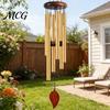 Precise Tuned Wind Chime Metal with 6 Aluminum Tubes, Garden Hanging Chimes, Outdoor Chimes Weather Resistant for Patio Decoration Melodious