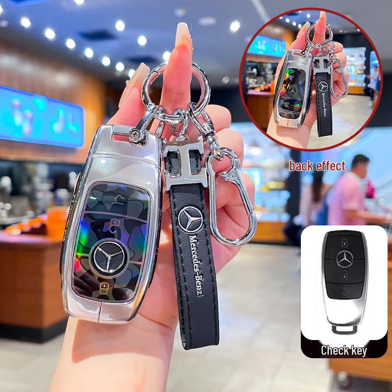 Чехол для ключа Mercedes-Benz для E-класса, C-класса, S-класса, GLB, GLC, GLE, GLA - Подходит для E300L, C260L, A200L