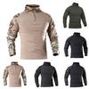 Men Camouflage Long Sleeve Zipper Assault Frog Combat Shirt