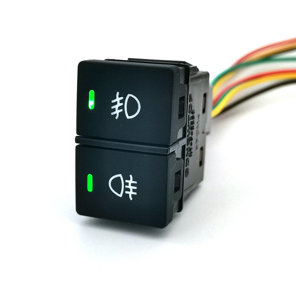 1 PC Car Power LED Light Front Rear Fog Lamps Music Mirror Heating Dual Control On Off Switch Button with Wire for Honda Switches4