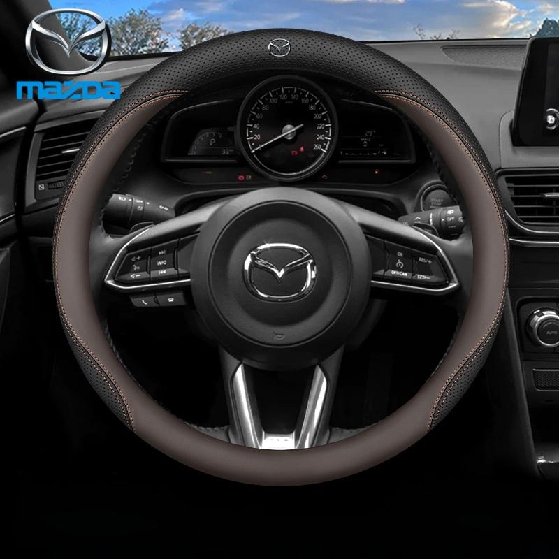НОВИНКА Для Mazda 2 3 5 6 CX-4 CX-5 CX-7 CX-8 CX-30 CX-50 MX5 Miata RX-7 RX-8 Axela Atenza Автомобильный Кожаный Чехол на Руль из Углеродного Волокна
