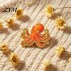 Jackets Decorative Accessory Cartoon Sea Animal Metal Brooch, Dolphin Whale Seahorse Octopus Enamel Alloy Badge Pin, Hats Bags Scarves Clothes Mini