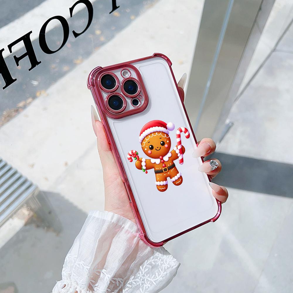 Чехлы для телефонов Ae104 Christmas tree Merry Christmas с гальваническим покрытием из ТПУ для A20s A54 A12 A14 S22 S23 S24 Ultra A55 A15 S21 FE с четырьмя углами защиты