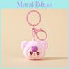 Cute Baby Three Cartoon Pile Coating Panda Head Pendant Keychain For Holiday And Party Use