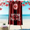 Name Custom Eintracht Frankfurt logo Print Beach Towel, Large Soft Quick Dry Towel for Beach Camping Swimming