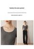 2026 Autumn/Winter Women's Slim Fit Five-Sleeve Wool Sweater, Round Neck