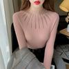 Undercoat Women's Lace Rhinestone Slim Fit Versatile Pullover Sweater Top Sweater Autumn and Winter Outfit