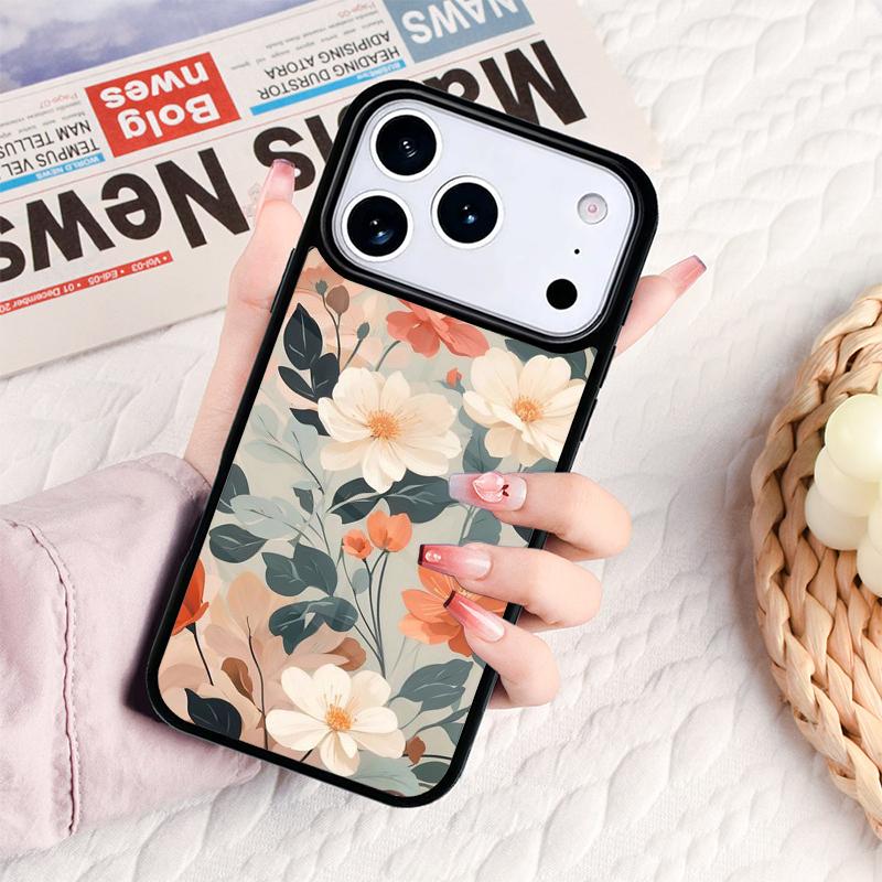Watercolor flower Phone Case For IPhone 17 16e 15 14 13 12 11 Pro Max Air Mini Soft Protective Cover