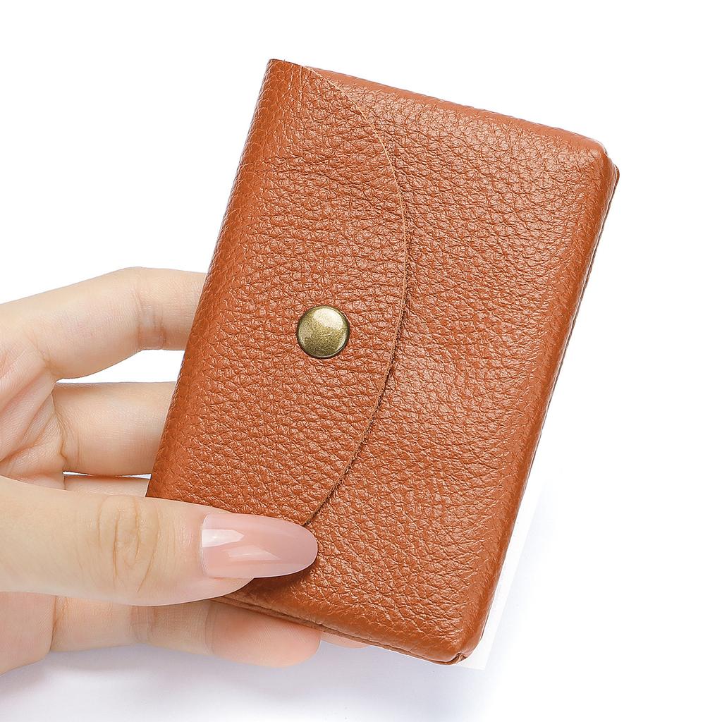 New Retro Leather Mini Minimalist Storage Card Bag Mens Top Cowhide Pocket Money ID Cards Credit Card Holder Slim Wallet