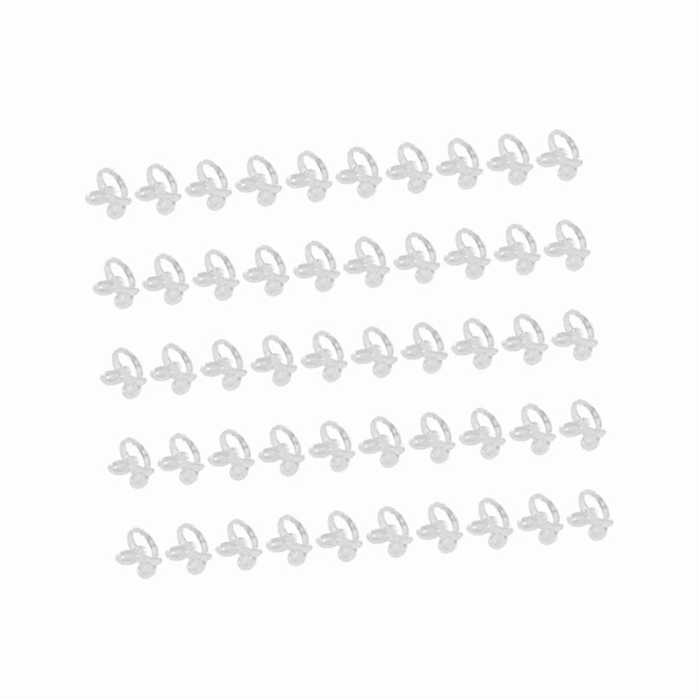 50pcs Color Display Gel Color Showing Ring Transparent Nail Art Display Tool Manicure Store