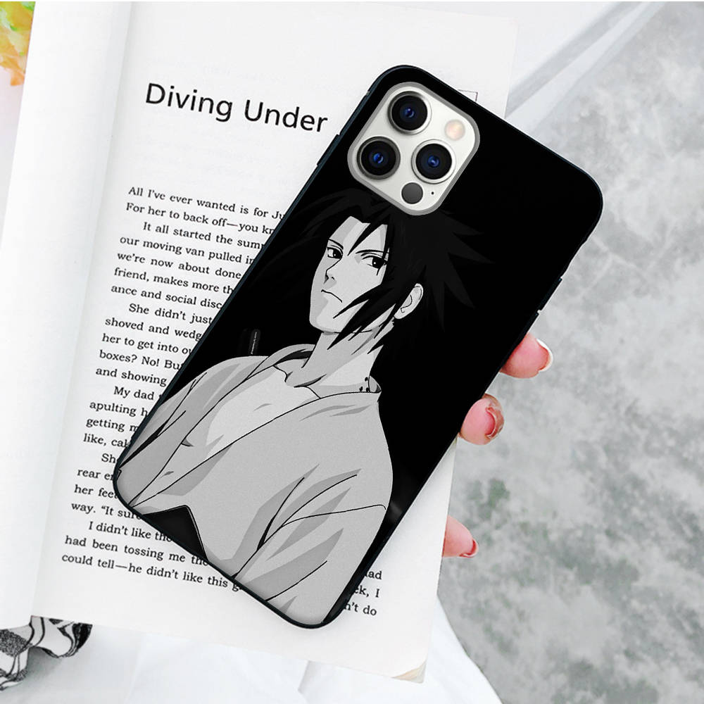 JW74 Наруто Саске черный мягкий чехол для Samsung Note 20 Lite S24 Ultra S23 A03 A05 A06 A11 A71 A15 A16 A13 A24 A25 A33 A52 A53 A50 M55 M35 Plus