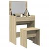 VidaXL Dressing Table and Stool Sonoma Oak 60x40x113.5 Cm, Makeup Table, Bedroom Dressing Table, Dressing Table 848215