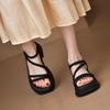 2025 new summer Internet celebrity super fire Roman sandals female outerwear fairy style student platform versatile skirt
