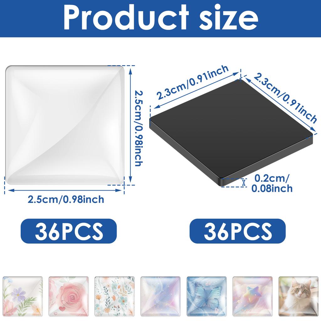 Набор для поделок «Сделай сам» 72 шт. Магнит на холодильник Квадрат/Сердце Магнит на холодильник с клейкой основой Магниты для офиса, класса, домашнего декора