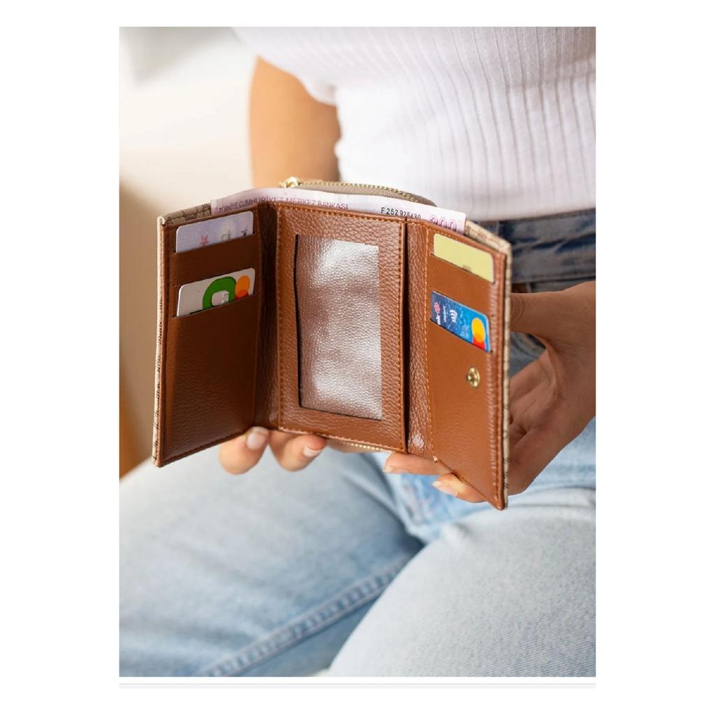 Orange Wallet Multi Compartment Wallet