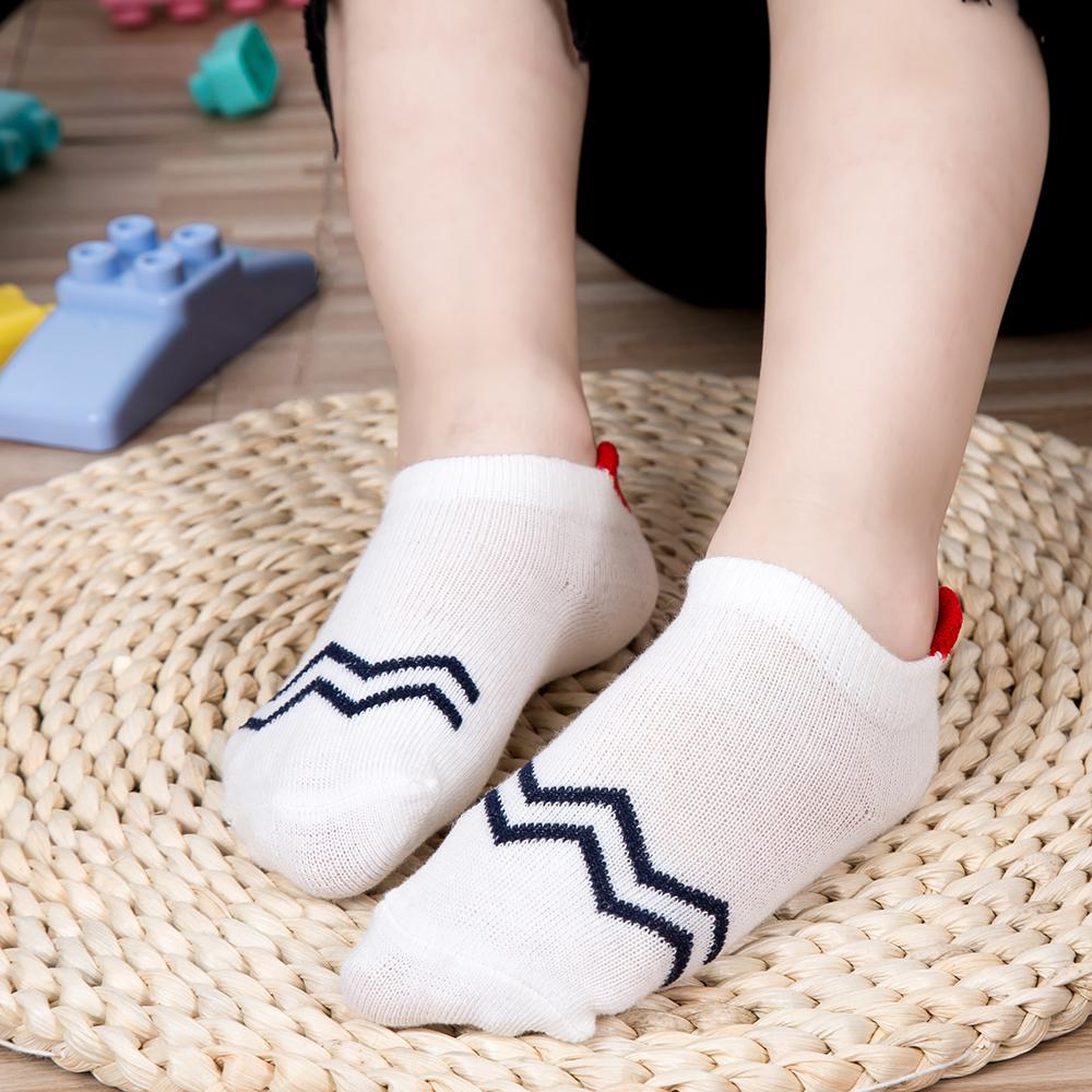 5Pairs/lot New Design Cute Lovely Short Baby Socks Red Heart Wave for Girls Cotton Mesh Cute Newborn Boy Toddler White Sock