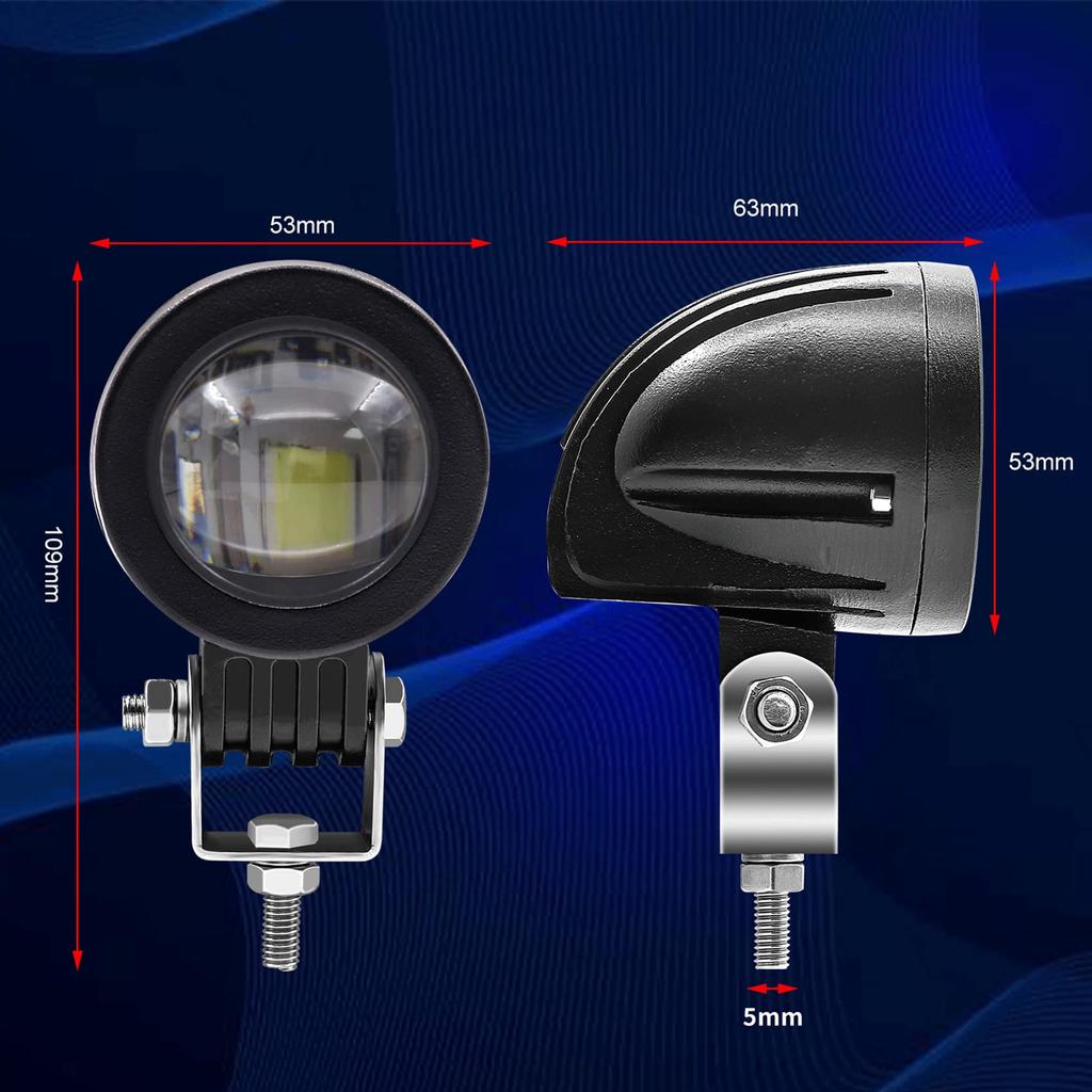 Aoling Мотоциклетные противотуманные фары Светодиодные рабочие фары 12В 24В Водонепроницаемые Узкоугольные Маленькие светодиодные рабочие фары Автомобильные светодиодные противотуманные фары Рабочие фары Желтый Белый Постоянный