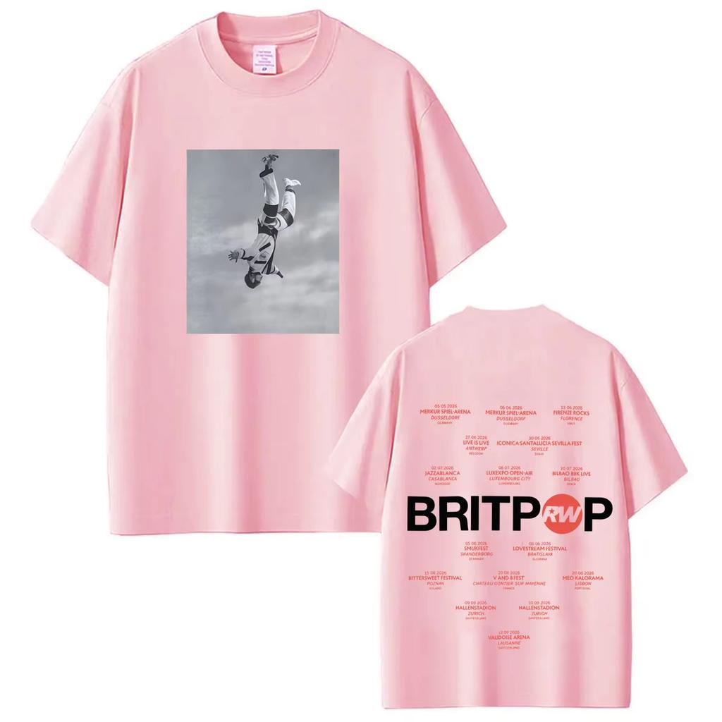 Summer Hot Sale Robbie Williams Britpop Album 2026 Print T Shirts Y2k Unisex Unisex High Quality Harajuku Hip Hop Punk Tshirt