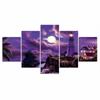 5Pcs Lighthouse Cliffs Moon Decor 5 Pieces Pictures Wall HD Print No Framed 5 Panel Room Decor Abstract Art Poster Paintings